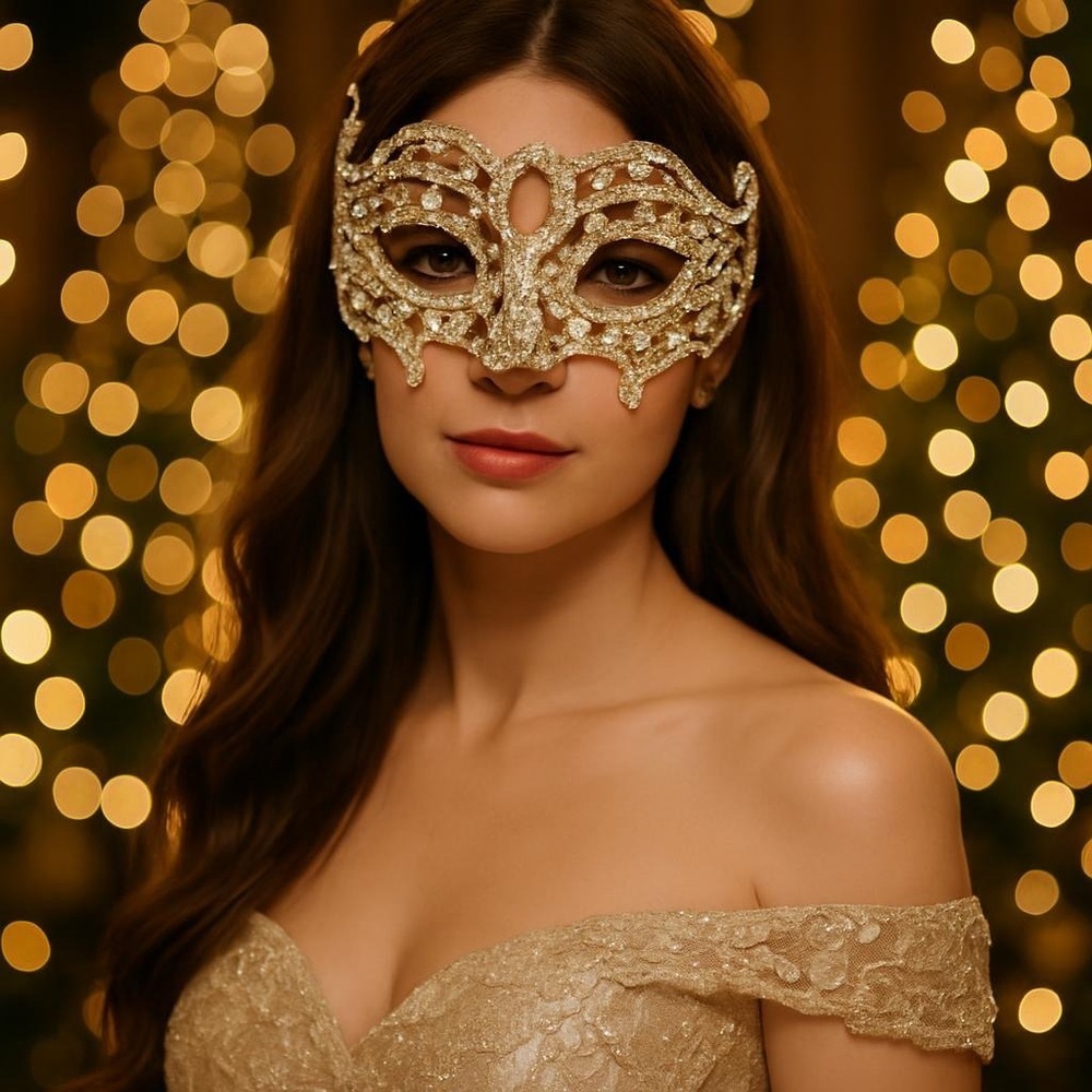 Silver Rhinestone Masquerade‎ Mask Filigree Crystal Prom Party Costume Accessory